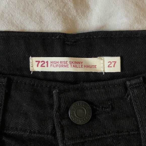 Black 721 High Rise Skinny Jeans - Size 27 - Picture 2 of 7